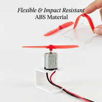 Hélice à 2 pales de 55 mm, rouge et noire, en plastique, accessoire pour micromoteur, pour l'éducation STEM, projets scientifiques DIY, robotique, petites pièces
