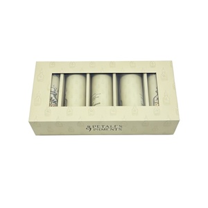 Light Green Rigid <b>Gift</b> Cardboard <b>Box</b> with <b>Clear</b> Window Rectangular Essential Oil Storage <b>Box</b> with Elegant Pattern Design - Product Image 2