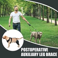 Attelle de genou réglable pour chien, pour lésions du LCA/CLC de la patte arrière, avec soutien enveloppant et attelle articulaire antidérapante pour rotule luxée
