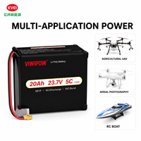 Baterai Drone Viwipow Semi-solid State 20000mAh 23.7V 280Wh/kg 6S 600+ Siklus Tingkat Pengosongan Tinggi Original Pabrik, Promo Panas 2026