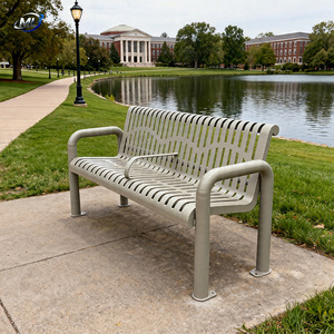 Banco Comercial Moderno de Acero Inoxidable para Exteriores con Diseño Duradero para Parques, Centros Comerciales y Escuelas - Capacidad para 4 Personas - Product Image 2