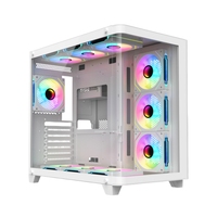 OEM ODM PC Desktop Game Chassis Curved TG Glass Mid Tower Steel MicroATX CPU Cabinet Gamer Case