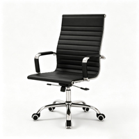 Chaise de bureau en cuir à dossier haut tout-en-un, style exécutif, pour conférence, réunion, formation, prix d'usine OEM