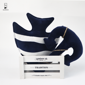 Nouveau gros bateau marin thème marin bleu océan ancre nautique décoratif jeter oreiller pour <span class=keywords><strong>la</strong></span> décoration intérieure - Product Image 5