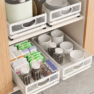 <b>Kitchen</b> 2 Pack Under Sink Storage <b>Drawer</b> Organizer Boxes <b>Kitchen</b> Cabinet Organizer Storage Under Sink - Product Image 5