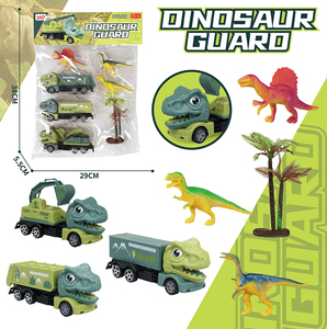 Dinosaure ingénierie transport véhicule friction inertie voiture jouet Tyrannosaurus Rex pelle voiture grue pétrolier voiture jouet - Product Image 6