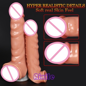 Guaina per Pene Realistica, Giocattoli Sessuali Maschili, Estensore e Ingranditore del Pene, Anello Fallico, Dildo per Coppie con Anello - Product Image 2