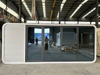 Cabaña Móvil de Acero Ligero para Exteriores, Ecológica, Impermeable, Diseño Mediterráneo, Apple Cabin de 20 pies, Ventanas de Doble Vidrio, Garantía de 3 Años