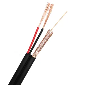 Manufacture Price Siamese Cable RG59 Black TV Cable RG59 CCTV Camera Al Braiding Coaxial Cable RG59 Power