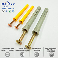 Malaxy Nylon-Expansionsschrauben Kunststoff-Wandanker Selbstschneidend für Beton, Ziegel und Trockenbau