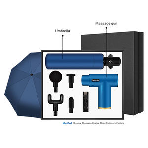 Juego de regalo corporativo 2 en 1 de pistola de masaje y paraguas para obsequios de empresas comerciales - Product Image 2
