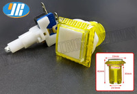 YIRUN Bouton poussoir carré 32*32mm en plastique et métal avec LED RGB, accessoire de jeu rectangulaire pour borne d'arcade intérieure