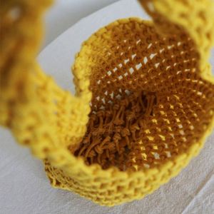 Solid Color Cotton Rope Hollowed Out Net Mesh Small Beach Bag Fashion Holiday Portable <b>Tote</b> Bags for Women Beach - Product Image 5