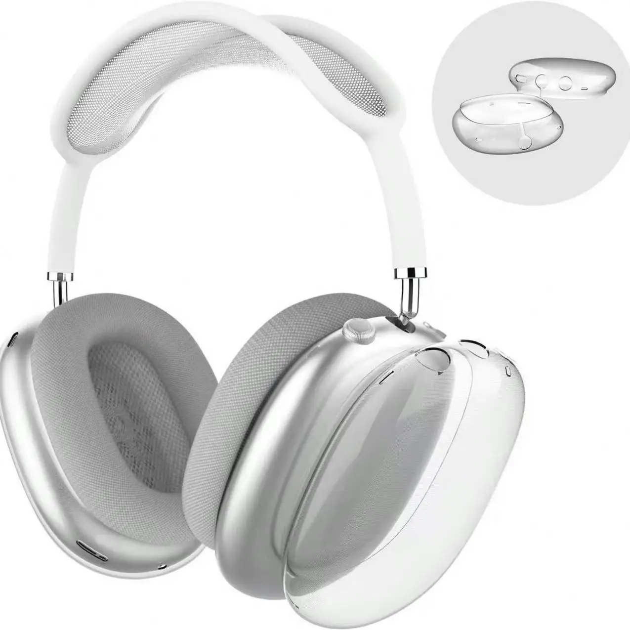 כיסוי אוזניות סיליקון מגן מלא TPU מהדורה חדשה ל-Airpods Pro 2nd כיסוי מובנה מגף חסין לכלוך עם קרבינר מתכת