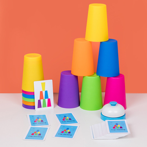 Tazze impilabili colorate per bambini tazze da allenamento per la velocità del giocattolo <span class=keywords><strong>gioco</strong></span> interattivo genitore-figlio - Product Image 4