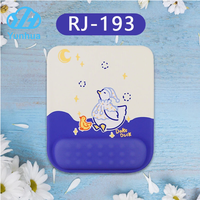 Tapis de souris en gel de silicone avec repose-poignet, imprimé dessin animé mignon, confort ergonomique pour le bureau, le jeu, l'ordinateur portable et le bureau