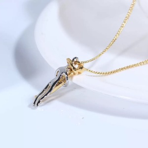 Collier en acier inoxydable 2026 « Explosion d'Amour » avec pendentif bicolore – Bijou exquis, <span class=keywords><strong>cadeau</strong></span> idéal pour petite amie - Product Image 4