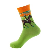 Vente en gros Nouveauté Célèbre Art Graphique Chaussettes Hommes Unisexe Drôle Van Gogh Peinture Coton Chaussettes
