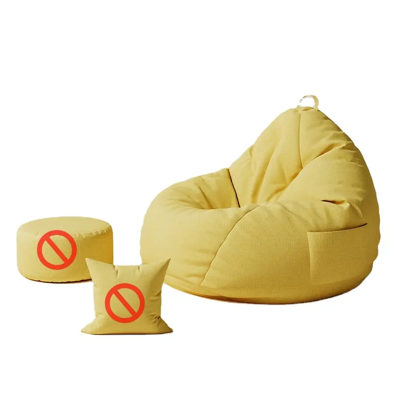 Özel tembel koltuk fasulye torbası puf kanepe ithalat büyük oturma odası için Beanbag kanepe