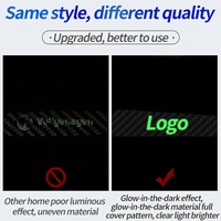 Design de voiture 3D en fibre de carbone personnalisable avec autocollant noctilucent Protecteur de bord de porte de seuil de carrosserie en PVC pour arrière pour voitures d'occasion