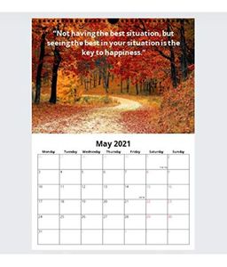 Tùy chỉnh thiết kế cảnh quan calendario đầy đủ màu sắc phong cảnh lịch 2026 Lịch in Lịch Treo Tường - Product Image 2