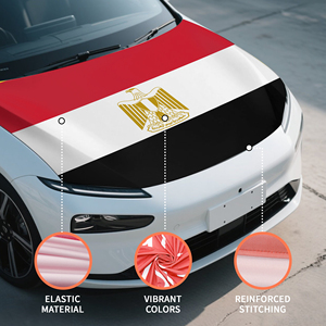 Bandera para Capó de Coche Personalizada al por Mayor, Diseño <span class=keywords><strong>Egipto</strong></span>, 130x150 cm, con Cordón Elástico, Protección UV, Ideal para Coches Medianos - Product Image 5