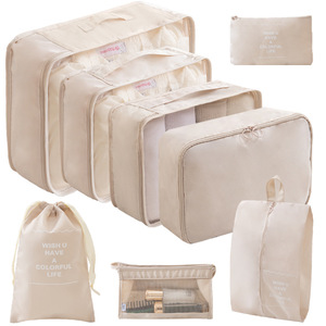 Sac de rangement pour valise de voyage avec logo personnalisé, ensemble de 6 organiseurs de bagages, cubes de rangement pour bagages, organiseur de bagages de voyage, sacs de rangement pour bagages - Product Image 1