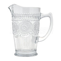 Za — pichet en verre transparent pour le café, ensemble de 7 pièces, Style rétro, élégant, gaufré, carafe à boire, pour le thé au lait ou le jus de tournesol