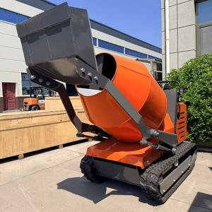 Nueva Minimezcladora de Concreto Portátil de 500L, Pequeña, <span class=keywords><strong>Autocargable</strong></span>, Diésel, con Orugas, Bomba de Engranajes y Componentes Principales del Motor - Product Image 1