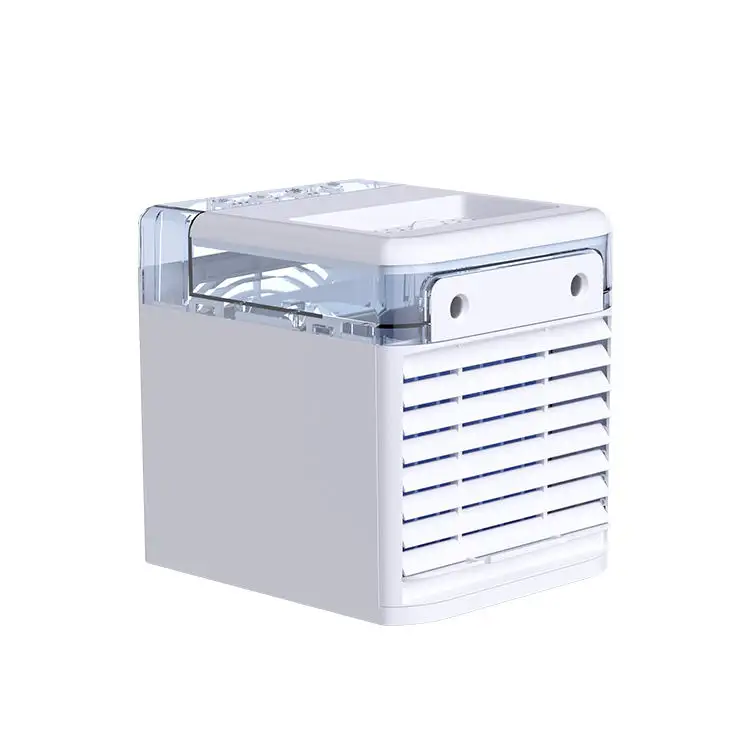 Neue Mini-Luftkühler doppelsprühen Led-Licht-Usb-Schreibtisch-Bedämpfer Luftbefeuchter Reiniger Schreibtisch-Wasser-Eis-Luftventilator