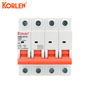 KORLEN pemutus sirkuit miniatur PA66, 6KA 63A 4P 40A 415V tipe C untuk sistem surya Din Rail MCB - Product Image 2
