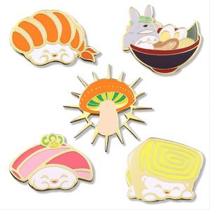 Chine Fabrication Personnalisée Broche LOGO Hamburger Crème Glacée Fruits Alimentaire Sushi Badge Doux Dur Métal Personnalisé Émail Épinglettes - Product Image 2