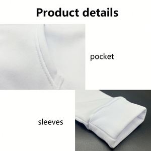 Sweat-shirts personnalisés avec sublimation, sweats à capuche vierges pour hommes, impression de logo, unisexe, 100% polyester - Product Image 5