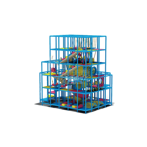 ASTM certificata su misura per bambini parco giochi al coperto di alto livello corso morbido con ostacoli Ninja e scivolo a tubo per Playworld al coperto - Product Image 5