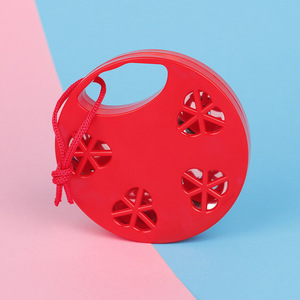 Instrument de percussion Orff, tambourin à main en plastique rouge, éveil musical, éducation précoce - Product Image 2