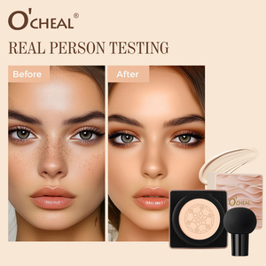 Crème BB en poudre pressée aux champignons, fond de teint coussin éclaircissant nude, imperméable, hydratant, certifié CE, 20g - Product Image 3