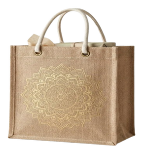 Bolsas de yute natural para botellas de vino con asas resistentes, reutilizables, para un solo vaso, para regalos, recuerdos de boda, exhibición en tiendas. - Product Image 1