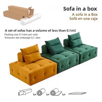 GREEN NATURE Bestseller transfrontalier Canapé italien monoplace monobloc en éponge pure, avec revêtement en chanvre et structure en acier inoxydable