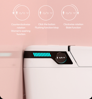WC intelligent électrique automatique en céramique 110V/220V avec siège chauffant, télécommande et évacuation en S/P