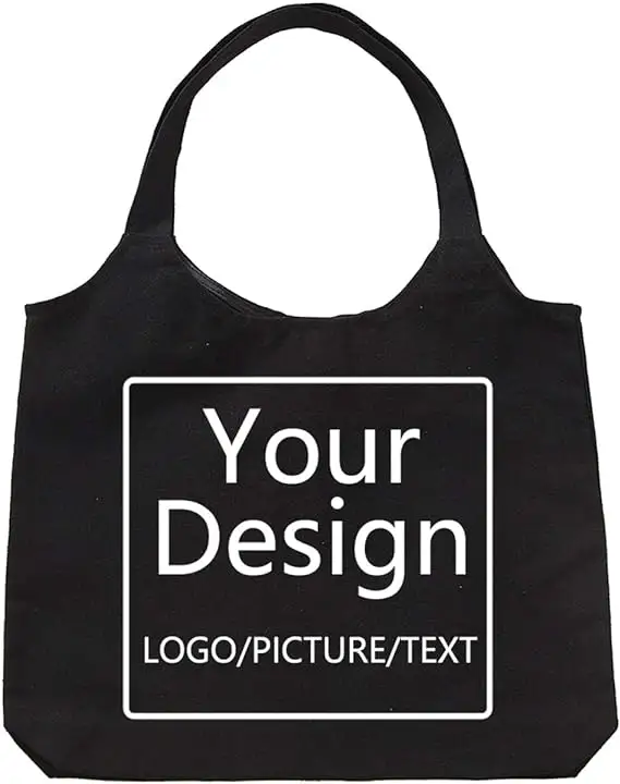 कस्टम डिज़ाइन हैंडबैग के लिए अपने स्वयं के व्यक्तिगत धूल बैग के लिए कस्टम डिजाइन पुनः प्रयोज्य किराने की खरीदारी कंधे की थैलियों