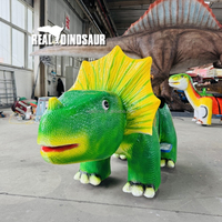 Voiture à pédales pour enfants en forme de dinosaure, alimentée par batterie, moteur 20V, capacité de charge de 150 kg, couleurs et tailles personnalisables, pour une utilisation en extérieur/intérieur