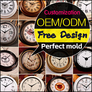 <span class=keywords><strong>Horloge</strong></span> murale en plastique rétro OEM/ODM vintage de 12 pouces corps en plastique à quartz avec logo personnalisé pour la décoration de la maison et l'aspect antique - Product Image 2