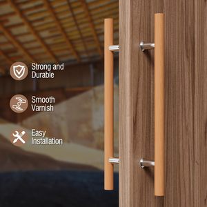 Guangdong Custom High-End Design Moderno Resistente a Alta Temperatura Sauna Maçaneta De Porta De Vidro Maçaneta De Porta De Madeira - Product Image 3
