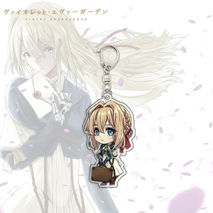 พวงกุญแจอะคริลิคโลหะลายการ์ตูนจากอนิเมะ Violet <span class=keywords><strong>Evergarden</strong></span> ตัวละคร Cattleya Baudelaire ของตกแต่งกระเป๋า ของสะสมคอสเพลย์ - Product Image 4