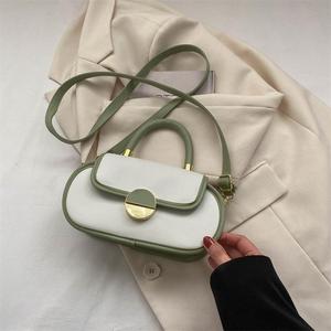 Женская сумка через плечо из искусственной кожи с замком <span class=keywords><strong>Kiss</strong></span> Lock, винтажная зеленая, модная повседневная элегантная маленькая сумка-клатч - Product Image 2