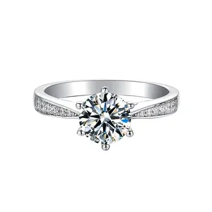 Spot 18k Gold Diamond Wedding Rings 0.5-1.5 Carat Solitaire Diamond Ring Diamond Jewelry Rings