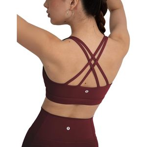 Soutien-gorge de sport personnalisé pour femme, ultra-luxe, à bretelles croisées, à impact moyen, dos croisé, pour yoga, extensible dans les 4 sens, en Spandex et Polyester - Product Image 3