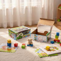 Boîte en carton écologique en gros avec fenêtre transparente pour l'emballage de jouets crocodile pour enfants