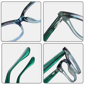 87303 Monturas de Gafas Anti Luz Azul TR90, Montura Completa Rectangular, Gafas Ópticas Unisex con Bisagra Elástica - Product Image 5
