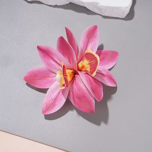 Pince à cheveux multicolore en forme d'orchidée Cymbidium artificielle, grande épingle florale pour coiffures de plage et Hanfu, accessoires capillaires pour femmes - Product Image 6